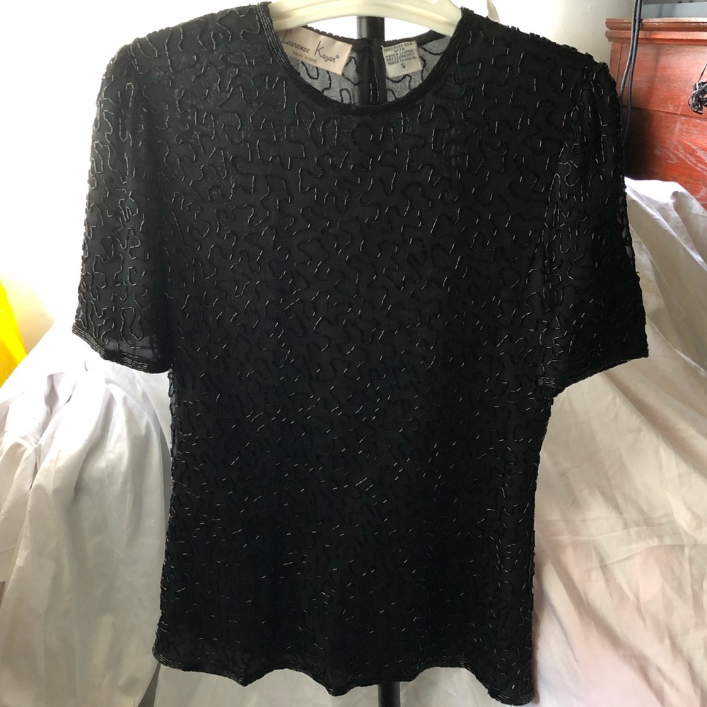 Laurence Kazar New York T Shirt Top Sz S EUC